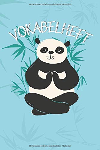 Vokabelheft: Panda Bär. Türkis. 2 Spalten. 120 Seiten für Vokabeln mit schönem Design. Zweispaltig mit Soft Cover 6x9 Zoll, ca. DIN A5 15x22cm. Vokabelheft: Panda Bär. Türkis. 2 Spalten. 120 Seiten für Vokabeln mit schönem Design. Zweispaltig mit Soft Cover 6x9 Zoll, ca. DIN A5 15x22cm.