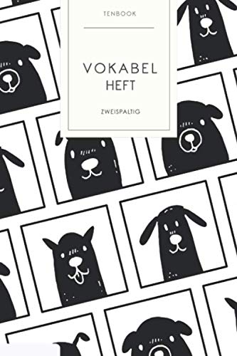 Vokabelheft: Schwarze Hunde. 2 Spalten. 120 Seiten für Vokabeln mit schönem Design. Soft Cover 6x9 Zoll, ca. DIN A5 15x22cm. Vokabelheft: Schwarze Hunde. 2 Spalten. 120 Seiten für Vokabeln mit schönem Design. Soft Cover 6x9 Zoll, ca. DIN A5 15x22cm.