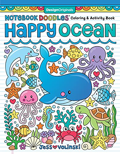 Notebook Doodles Happy Ocean: Coloring & Activity Book von Design Originals