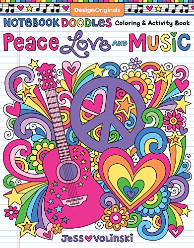 Notebook Doodles Peace, Love, and Music: Coloring & Activity Book von Design Originals
