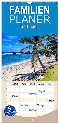 Familienplaner 2024 - Barbados mit 5 Spalten (Wandkalender, 21 cm x 45 cm) CALVENDO