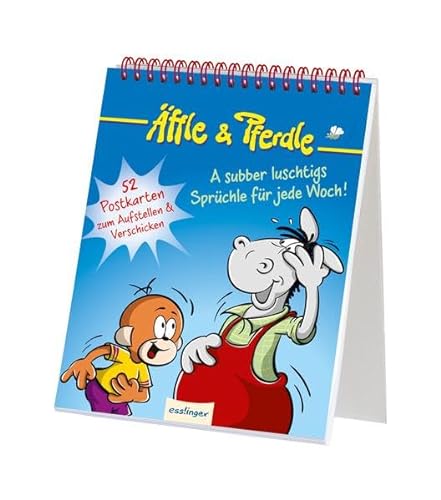 Äffle & Pferdle - A subber luschtigs Sprüchle für jede Woch!, 52 Postkarten zum Aufstellen & Verschicken von Esslinger Verlag