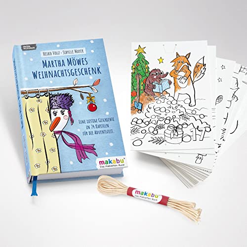 Martha Möwes Weihnachtsgeschenk: Adventskalenderbuch - makabu Komplett-Set / 3-teilig 7 plastikfrei (makabu: Das Malkarten-Buch) von EDITION WILDERMUTH - Verlag für Kunst und Design