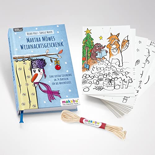 Martha Möwe: Adventskalenderbuch - makabu Komplett-Set / 3-teilig 7 plastikfrei (makabu: Das Malkarten-Buch)