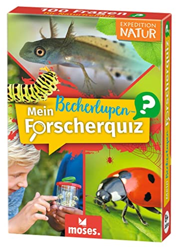 Moses. Expedition Natur Mein Becherlupen-Forscherquiz, 100 Fragen rund um Insekten, Spinnen und andere kleine Krabbeltiere, für Kinder ab 8 Jahren