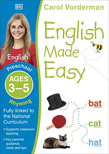 English Made Easy: Rhyming, Ages 3-5 (Preschool): Supports the National Curriculum, English Exercise Book (Made Easy Workbooks)