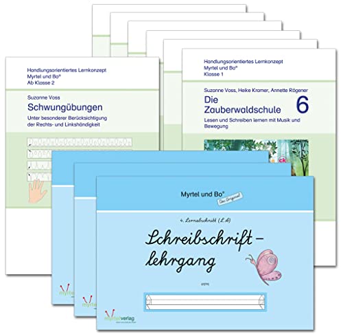 Paket: Grundausstattung Deutsch Klasse 1 (LA): Schwungübungsbuch; Lese- und Schreiblehrgang Zauberwaldschule; Myrtels Schreibschriftheft in Lateinischer Ausgangsschrift von Myrtel Verlag GmbH&Co.KG