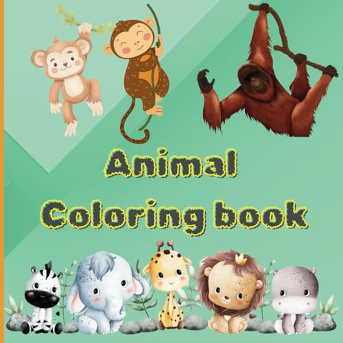 Cute Animals Coloring book for Kids: Educational Coloring Pages with Animals and Alphabets for Preschool Children Ages 3-5 von Independently published