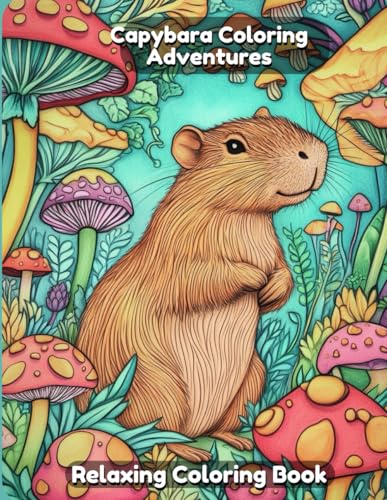 Capybara Adventures Coloring Book for Adults: Coloring Pages With Beautiful 50 Unique Capybara for Stress Relief and Relaxation (Adults, Teens, and Kids) von Independently published