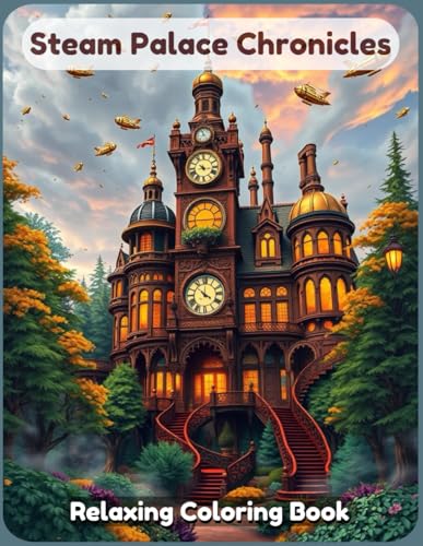Steam Palace Chronicles Coloring Book: A Captivating and Relaxing Artistic Escape Featuring Steampunk-Inspired Palaces, Intricate Clockwork Castles, ... Victorian Architecture for Adults & Teens. Steam Palace Chronicles Coloring Book: A Captivating and Relaxing Artistic Escape Featuring Steampunk-Inspired Palaces, Intricate Clockwork Castles, ... Victorian Architecture for Adults & Teens. von Independently published