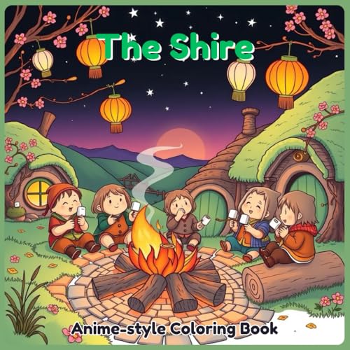 The Shire Anime Coloring Book for Adults: Coloring Pages With Beautiful 50 Unique The Shire Landscapes for Stress Relief and Relaxation (Adults, Teens, and Kids) von Independently published