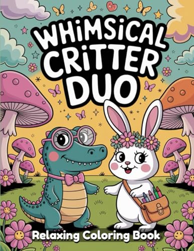Whimsical Critter Duo: Adorable Animal Coloring Book for Kids and Adults, Cute Critters, Playful Creatures, Fun and Relaxing Art, Detailed Line Art for All Ages Whimsical Critter Duo: Adorable Animal Coloring Book for Kids and Adults, Cute Critters, Playful Creatures, Fun and Relaxing Art, Detailed Line Art for All Ages von Independently published
