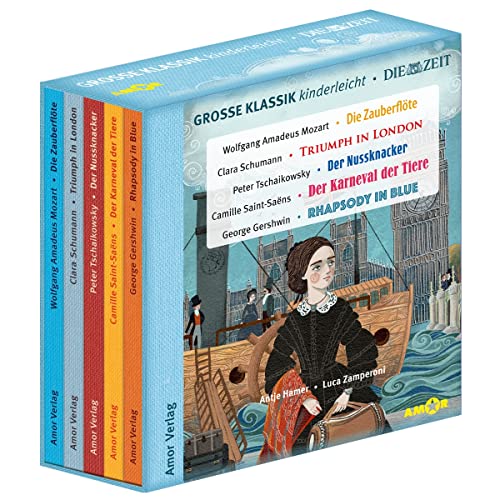 Große Klassik kinderleicht. DIE ZEIT-Edition. (5 CDs, Lesungen mit Musik): Die Zauberflöte, Triumph in London, Der Nussknacker, Der Karneval der Tiere, Rhapsody in Blue.