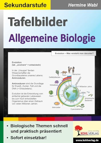 Tafelbilder Allgemeine Biologie: Biologische Themen schnell und praktisch präsentiert