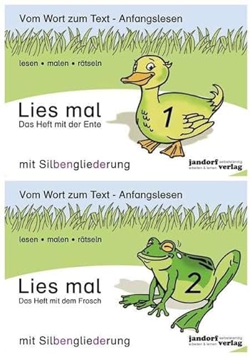 Lies mal - Hefte 1 und 2 (Paket) mit Silbengliederung: Vom Wort zum Text - Anfangslesen