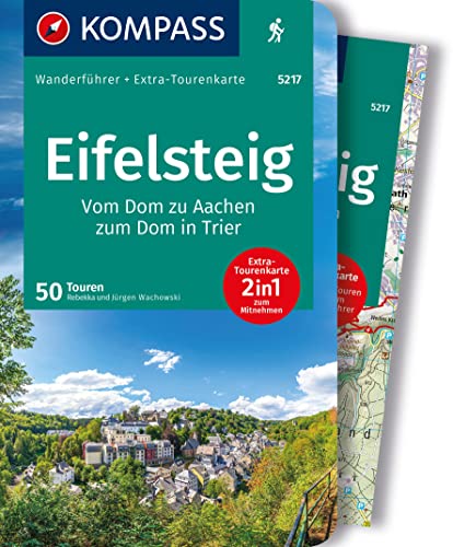 KOMPASS Wanderführer Eifelsteig, 50 Touren mit Extra-Tourenkarte: GPS-Daten zum Download