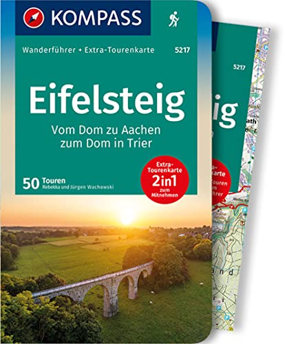 KOMPASS Wanderführer Eifelsteig, 60 Touren: mit Extra-Tourenkarte Maßstab 1:50.000, GPX-Daten zum Download