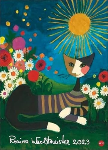 Rosina Wachtmeister Edition Kalender 2023. Die charakteristischen Katzen in einem hochwertigen Kunstkalender, in Szene gesetzt mit Gold- und Silberprägung. Wandkalender XXL