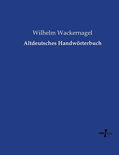 Altdeutsches Handwörterbuch von Vero Verlag