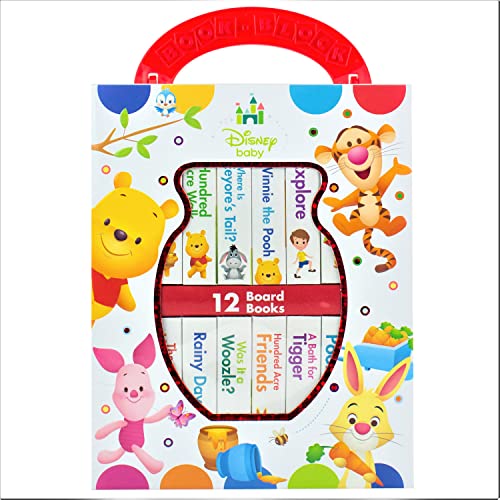 Disney Baby - Winnie the Pooh - My First Library Board Book Block 12-Book Set - Pi Kids