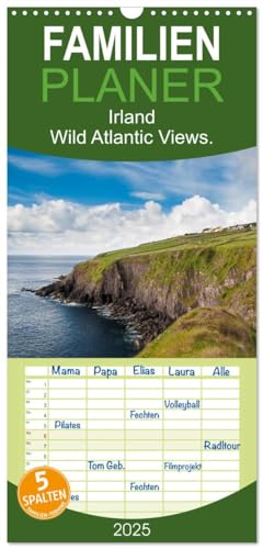 Familienplaner 2025 - Irland. Wild Atlantic Views. mit 5 Spalten (Wandkalender, 21 cm x 45 cm), CALVENDO von CALVENDO