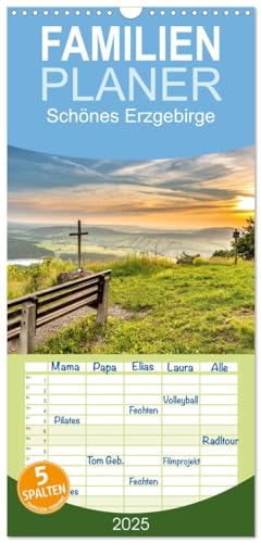 Familienplaner 2025 - Schönes Erzgebirge mit 5 Spalten (Wandkalender, 21 cm x 45 cm), CALVENDO von CALVENDO