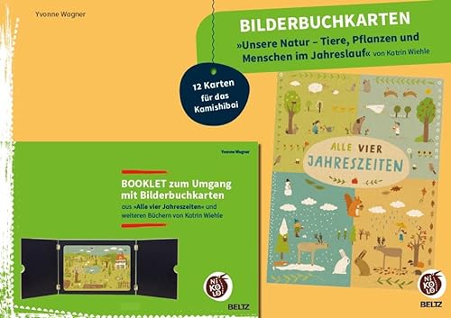 Bilderbuchkarten »Unsere Natur - Tiere, Pflanzen und Menschen im Jahreslauf« von Katrin Wiehle: 12 Karten für das Kamishibai mit Booklet (Beltz Nikolo)