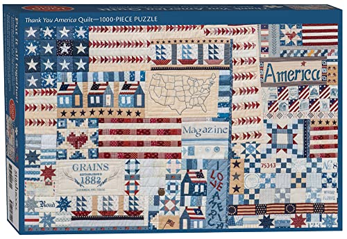 Thank You America Quilt Jigsaw Puzzle for Adults by Masako Wakayama: 1000 Piece