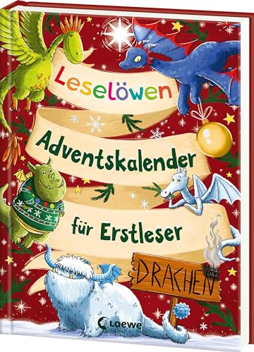 Leselöwen-Adventskalender für Erstleser - Drachen: Drachenstarke Geschichten zur Weihnachtszeit in 24 Kapiteln von LOEWE