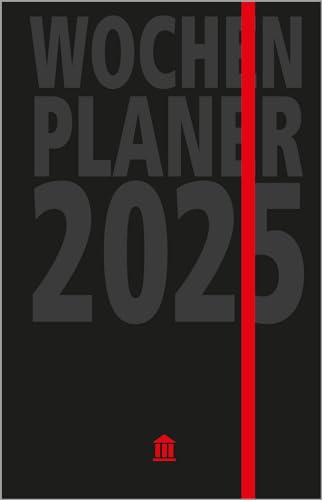 Wochenplaner 2025: Edler Kalender und Organizer, 2 Lesebändchen, Tasche für Visitenkarten, viel Platz für Notizen, verschließbar mit Gummizug von Walhalla Fachverlag
