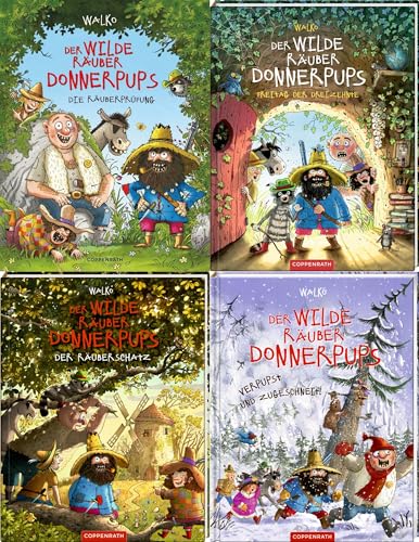 Der wilde Räuber Donnerpups in 4 Bänden plus 1 exklusives Postkartenset