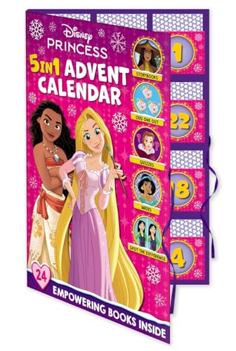 Disney Princess: 5-in-1 Advent Calendar (Countdown to Christmas with stories, activities and quizzes!) von Autumn Publishing