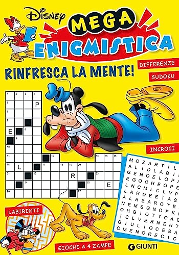 Mega enigmistica Disney. Rinfresca la mente! Differenze, sudoku, labirinti, giochi a 4 zampe (Disney time)