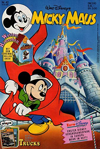 Micky Maus – Zeitschrift/Magazin - Nr. 42 - Vom 10.10.1991 - Komplett mit den Heft-Extras "Wetterhäuschen und 4 Sammelkarten (neu mit Trucks!)" - Heft, Broschüre