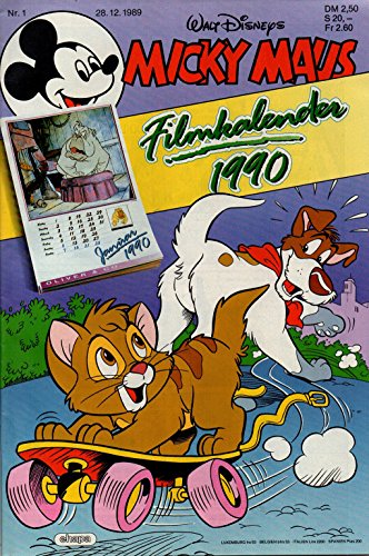 Micky Maus Zeitschrift - Nr. 1 - Vom 28.12.1989 - Komplett mit dem Heft-Extra "Filmkalender 1990" - Heft, Magazin