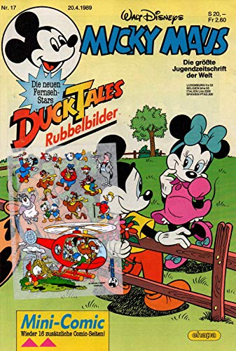 Micky Maus Zeitschrift - Nr. 17 - Vom 20.04.1989 - Komplett mit dem Heft-Extra " Duck Tales-Rubbelbilder" - Heft, Magazin, Broschüre, Lektüre
