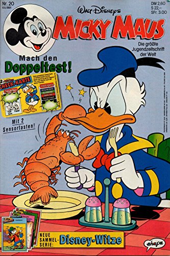 Micky Maus Zeitschrift - Nr. 20 - Vom 08.05.1991 - Komplett mit den Heft-Extras "Check-Karte und Sammelkarten" - Heft, Magazin Micky Maus Zeitschrift - Nr. 20 - Vom 08.05.1991 - Komplett mit den Heft-Extras "Check-Karte und Sammelkarten" - Heft, Magazin von Egmont Ehapa