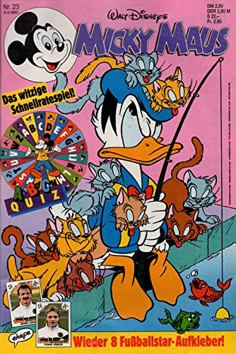 Micky Maus Zeitschrift - Nr. 23 - Vom 31.05.1990 - Komplett mit den Heft-Extras "ABC-Quiz und 8 Panini Fußball-Sticker *Italia 90*" - Heft, Magazin, Broschüre, Lektüre Micky Maus Zeitschrift - Nr. 23 - Vom 31.05.1990 - Komplett mit den Heft-Extras "ABC-Quiz und 8 Panini Fußball-Sticker *Italia 90*" - Heft, Magazin, Broschüre, Lektüre