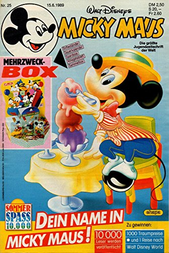 Micky Maus Zeitschrift - Nr. 25 - Vom 15.06.1989 - Komplett mit dem Heft-Extra "Mehrzweck-Box" - Heft, Magazin Micky Maus Zeitschrift - Nr. 25 - Vom 15.06.1989 - Komplett mit dem Heft-Extra "Mehrzweck-Box" - Heft, Magazin von Egmont Ehapa