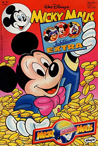 Micky Maus Zeitschrift - Nr. 37 - Vom 05.09.1991 - Komplett mit den Heft-Extras "3 Jubiläums-Glitzer-Sticker und 4 Sammelkarten" - Heft, Magazin, Broschüre Micky Maus Zeitschrift - Nr. 37 - Vom 05.09.1991 - Komplett mit den Heft-Extras "3 Jubiläums-Glitzer-Sticker und 4 Sammelkarten" - Heft, Magazin, Broschüre