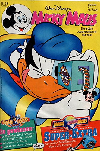 Micky Maus Zeitschrift - Nr. 38 - Vom 12.09.1991 - Komplett mit dem Heft-Extra "Trickfilm-Kamera" - Heft, Magazin Micky Maus Zeitschrift - Nr. 38 - Vom 12.09.1991 - Komplett mit dem Heft-Extra "Trickfilm-Kamera" - Heft, Magazin