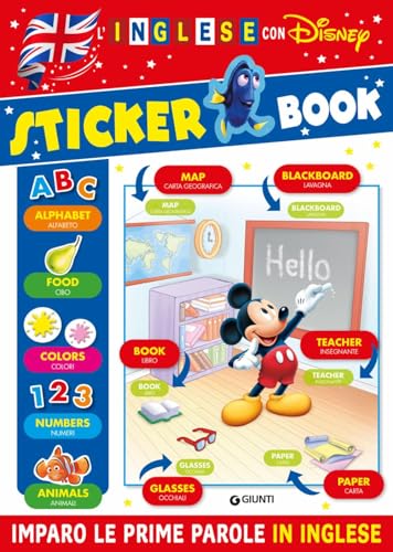 Sticker book. L'inglese con Disney. Imparo le prime parole in inglese. Ediz. a colori von Disney Libri