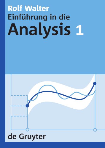Walter:Einfuehrung Analysis 1 Lg (De Gruyter Lehrbuch) von de Gruyter