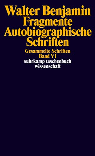 Gesammelte Schriften: Band VI: Fragmente vermischten Inhalts. Autobiographische Schriften (suhrkamp taschenbuch wissenschaft)
