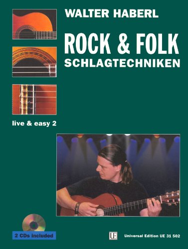 Schlagtechniken 2 - Rock, Folk & Traditionals mit 2 CDs, für Gitarre