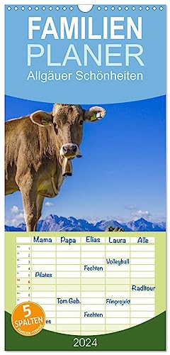 Familienplaner 2024 - Allgäuer Schönheiten Allgäu - Land der Kühe mit 5 Spalten (Wandkalender, 21 cm x 45 cm) CALVENDO