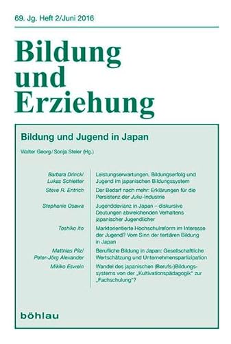 Bildung und Jugend in Japan (Bildung und Erziehung) (Bildung und Erziehung: Begründet von Franz Hilker) von Böhlau Verlag Köln