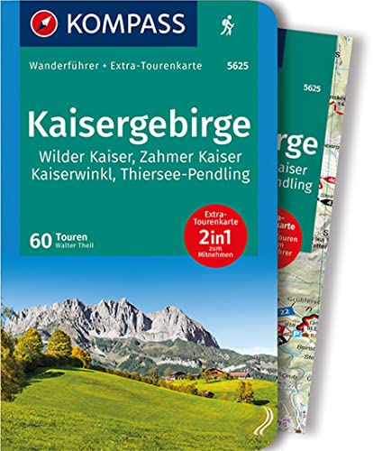 KOMPASS Wanderführer Kaisergebirge, 60 Touren: mit Extra-Tourenkarte Maßstab 1:35.000, GPX-Daten zum Download