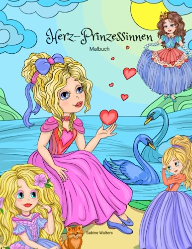 Herz-Prinzessinnen Malbuch