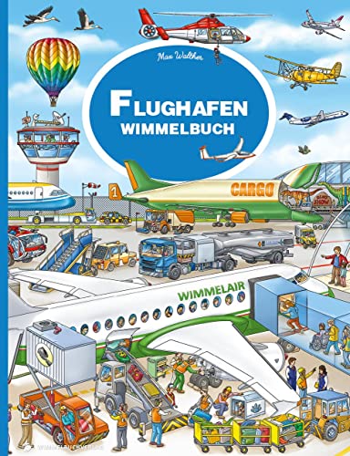 Flughafen Wimmelbuch: Das große Flugzeug Buch für Kinder ab 2 Jahre von adrian & wimmelbuchverlag